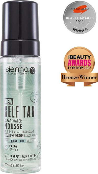 Sienna X Tan Water Mousse Vegan Formulation Even Toning