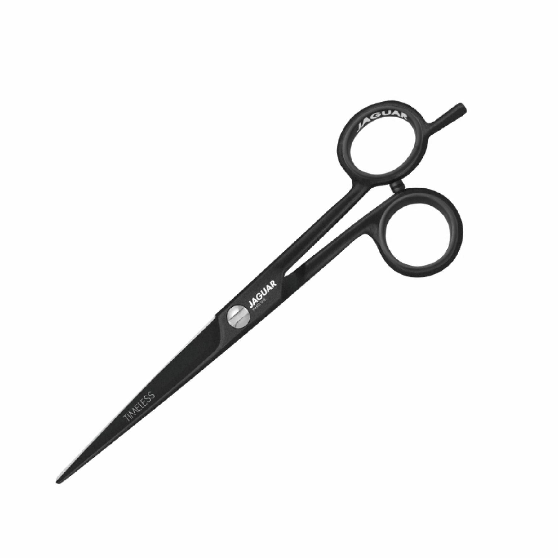 Jaguar Timeless Black Offset 5.5" Hairdressing Scissors - Metallic
