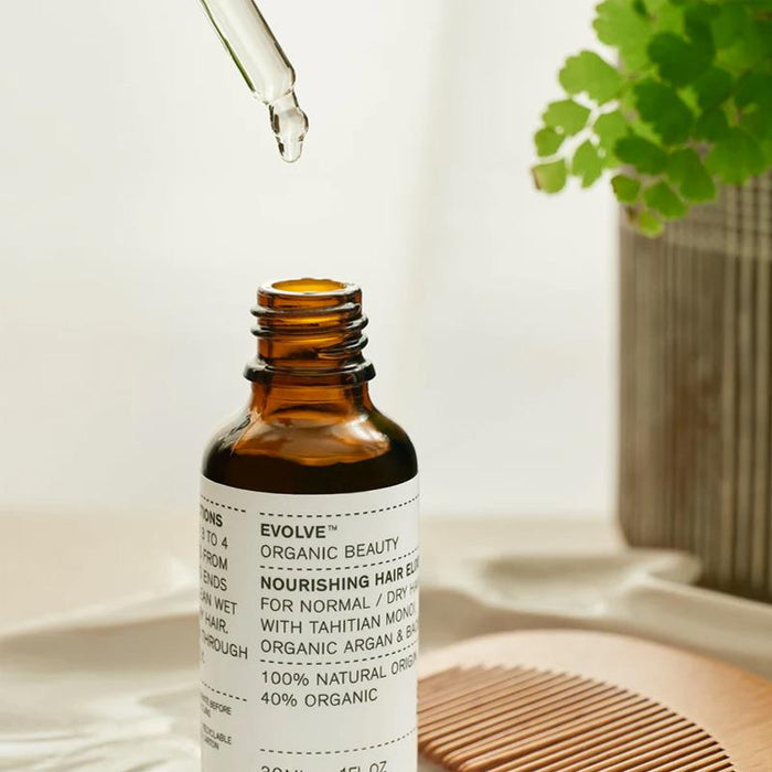 Evolve Beauty Organic Nourishing Hair Elixir With Argan & Baobarb 30ml