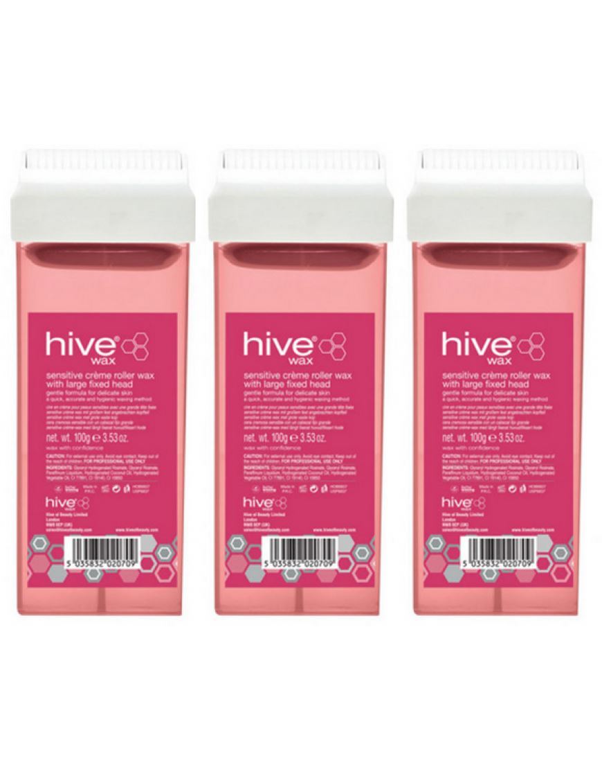 Hive Of Beauty Cartouche de cire pour rouleau sensible 100 g, tête ajustée x 3