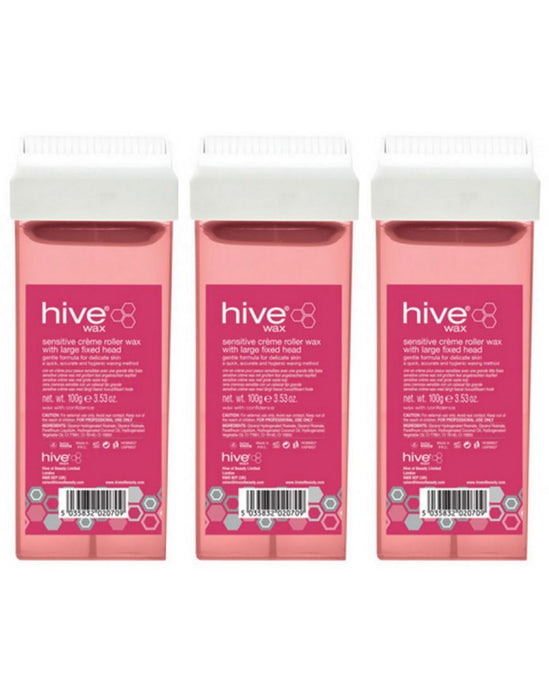 Hive Of Beauty Cartouche de cire pour rouleau sensible 100 g, tête ajustée x 3