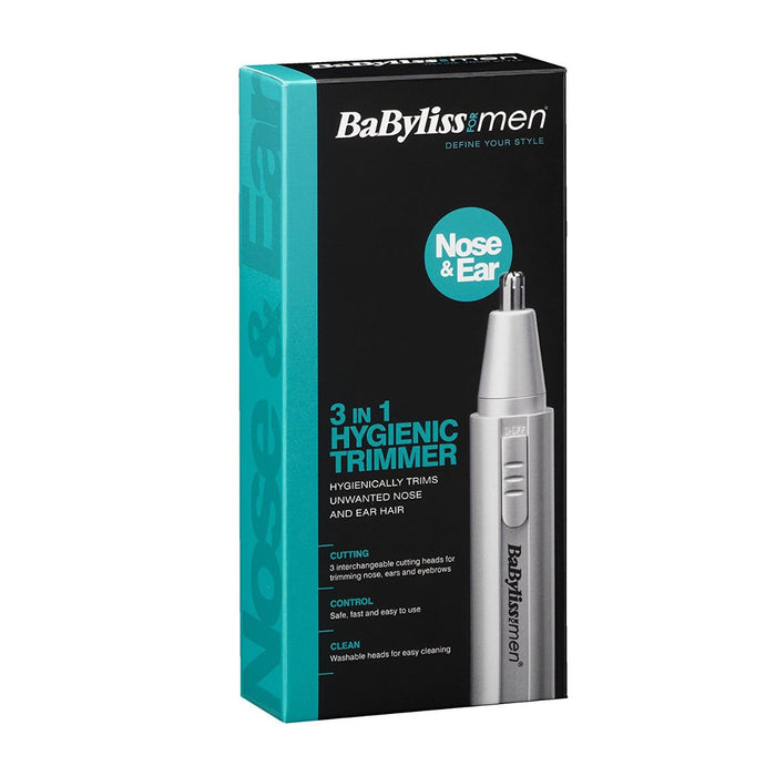 BaByliss Mens Nose Hair Trimmer - Cordelss Battery Operated
