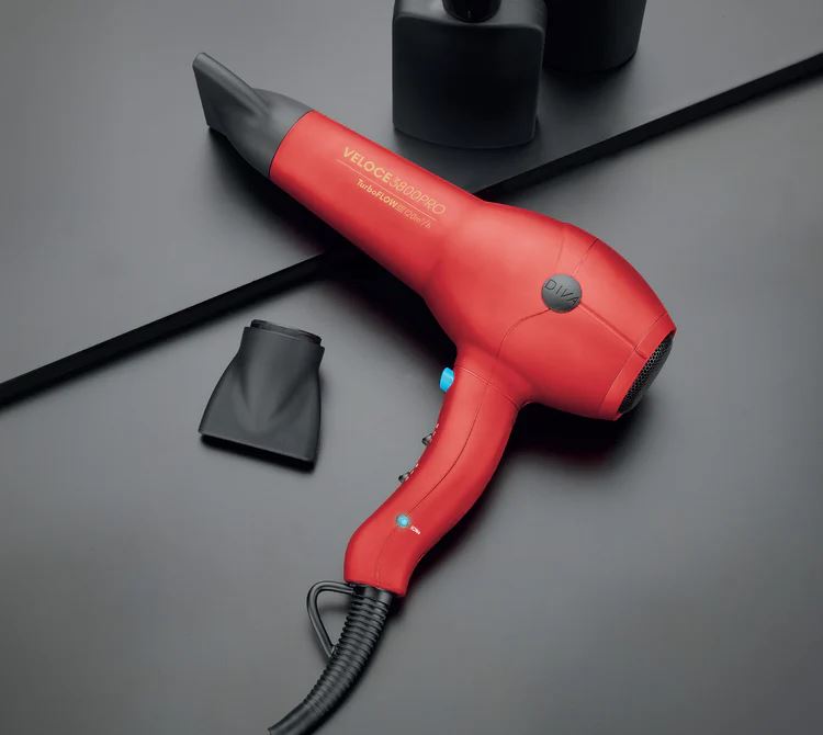 Diva Pro Veloce 3800 Pro Hair Dryer Salon Performance - Red