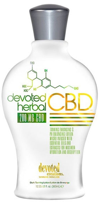 Devoted Creations DC Herbal CBD Lotion de bronzage sans bronzeur - 350 ml 
