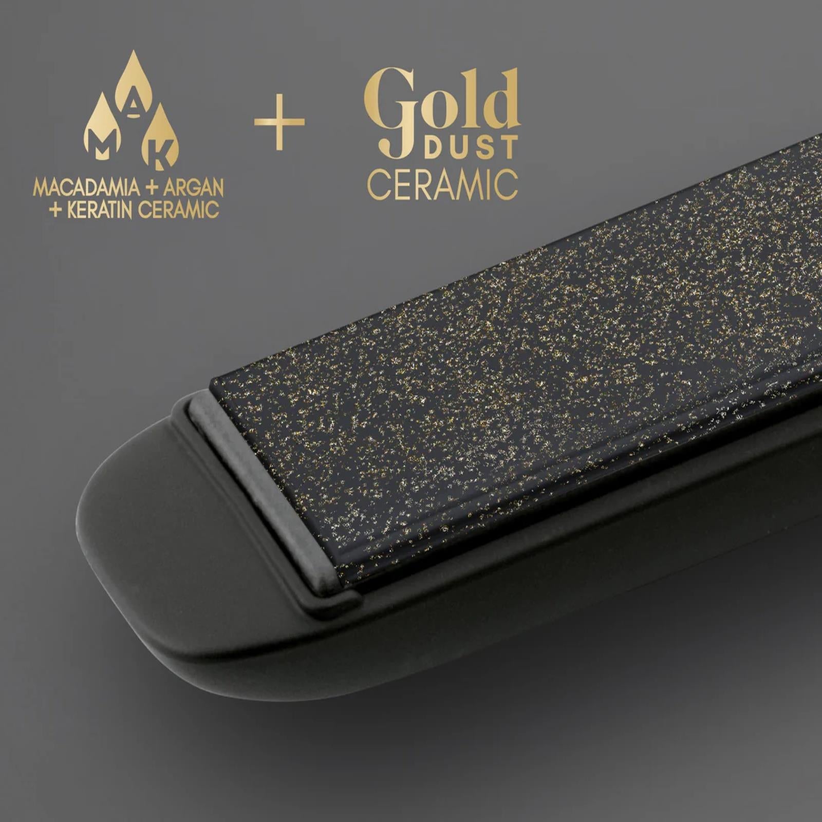 Diva Pro Precious Metals Gold Dust Hair Straightener Ceramic Plates Frizz Control
