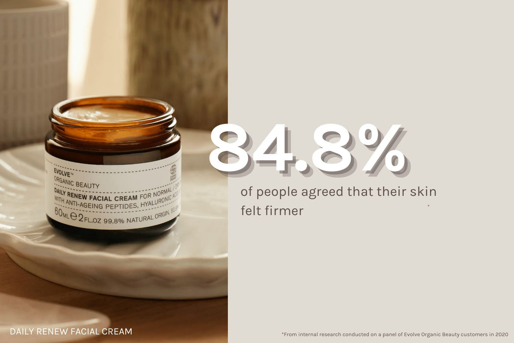 Evolve Beauty Organic Daily Renew Facial Cream Anti Aging Moisturiser