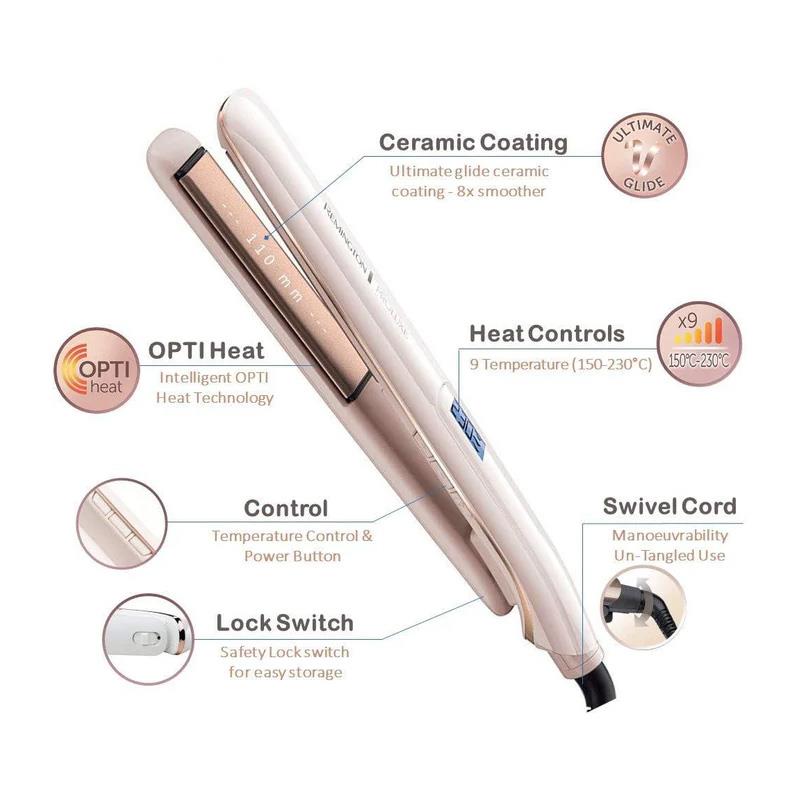 Lisseur Remington S9100 - Plaques recouvertes de céramique avec 10 réglages