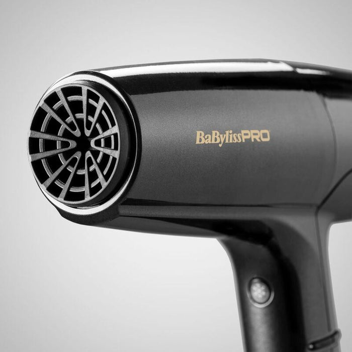 BaByliss Pro Falco Digital Hair Dryer 2000W Professional Fast Drying Nozzle Grey/Gold