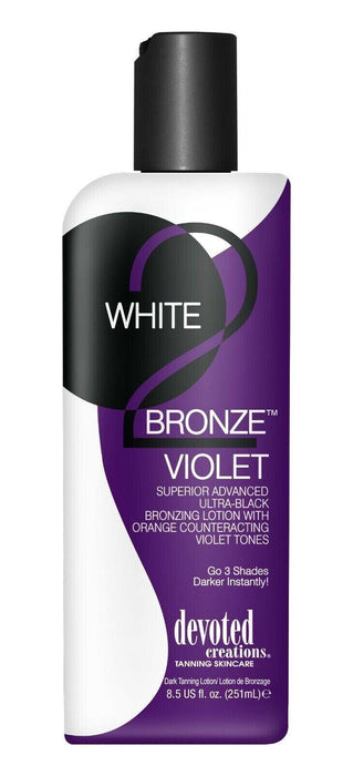 Devoted Creations White 2 Bronze Ultra Black Tanning Lotion - Violet