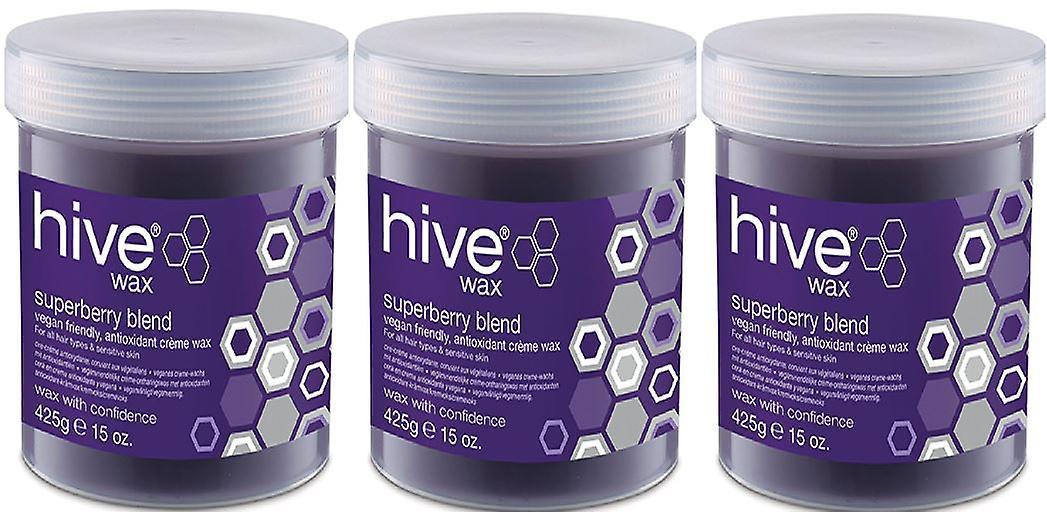 Hive Of Beauty SuperBerry Blend Antioxidant Creme Wax Lotion 425g x 3