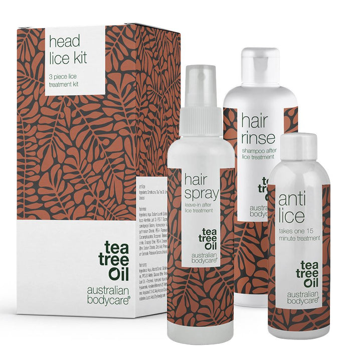 Australian Bodycare Head Lice Treatment Kit Anti Lice Hair Spray - Hair Rinse 3 Piece Set