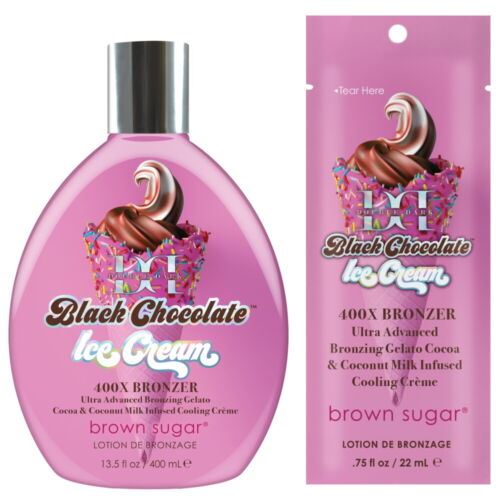 Tan Incorporated Double Dark Black Chocolate Ice Cream Bronzer Sun Tan Lotion