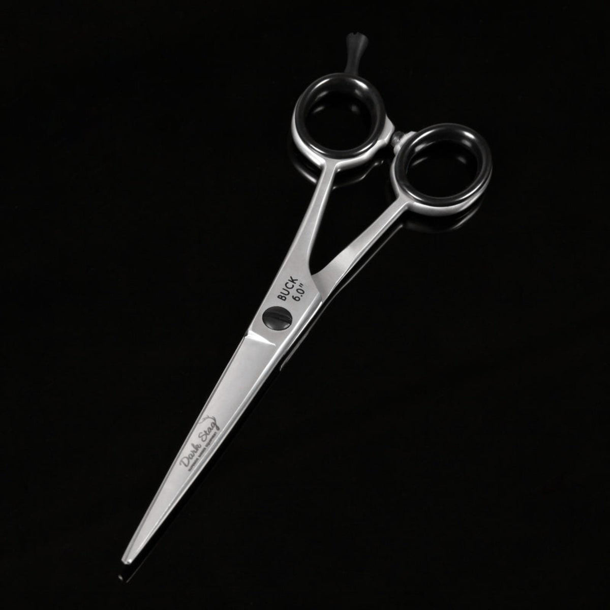 Dark Stag Buck Student Barber Scissors Offset Handle, Convex Edge & Tension