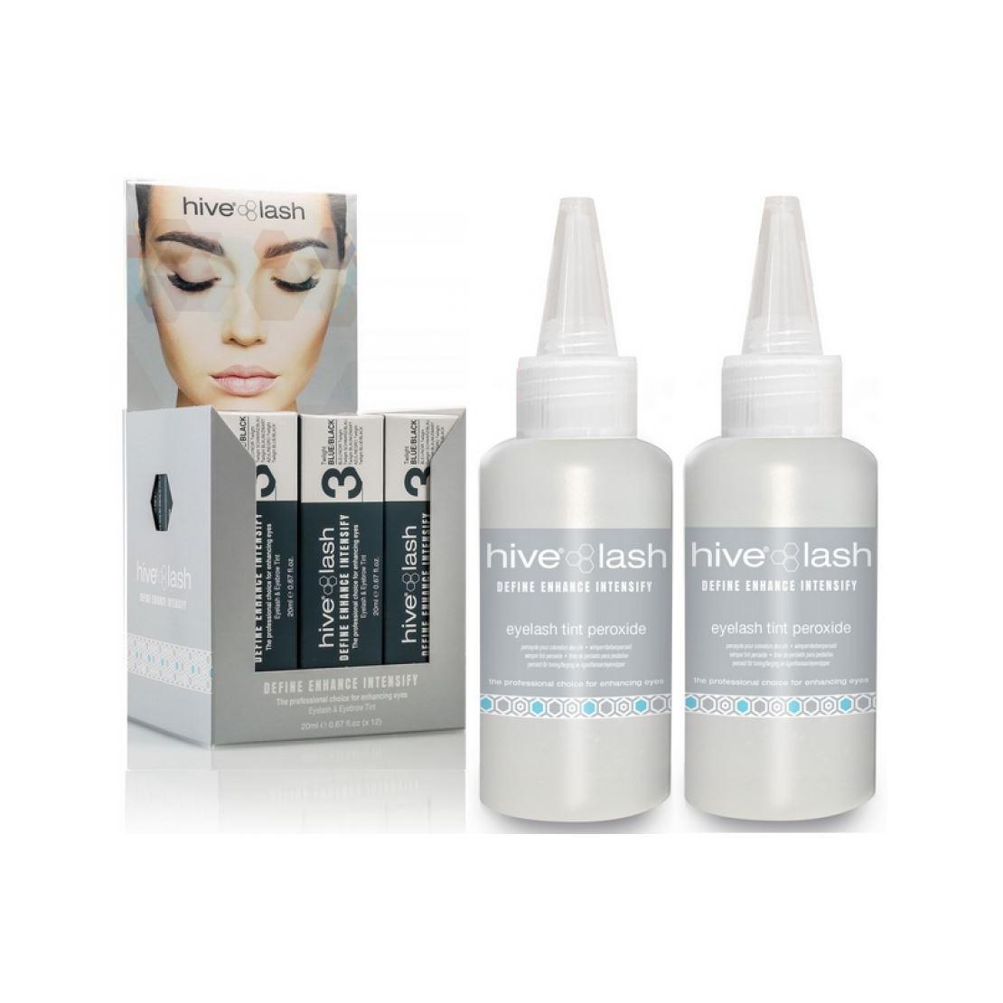 Hive Of Beauty Teinture Cils et Sourcils Bleu/Noir - Paquet de 12