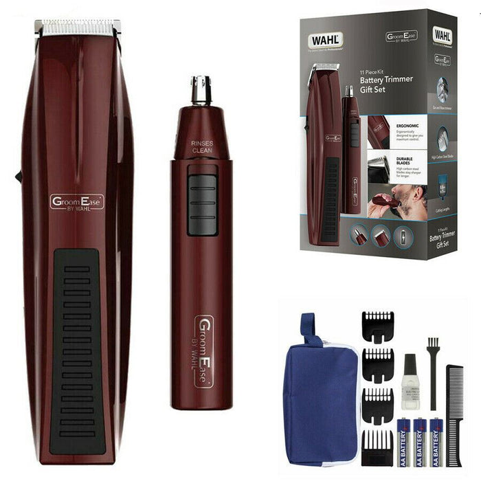 Wahl 5537-7017 Groom Ease Hair Beard Cutter Nasal Ear Nose Trimmer Clipper Set