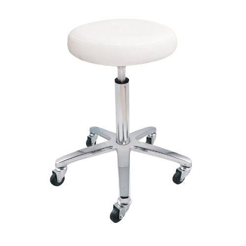 Deo Stool With Vinyl Seat for Salon & Spa - White