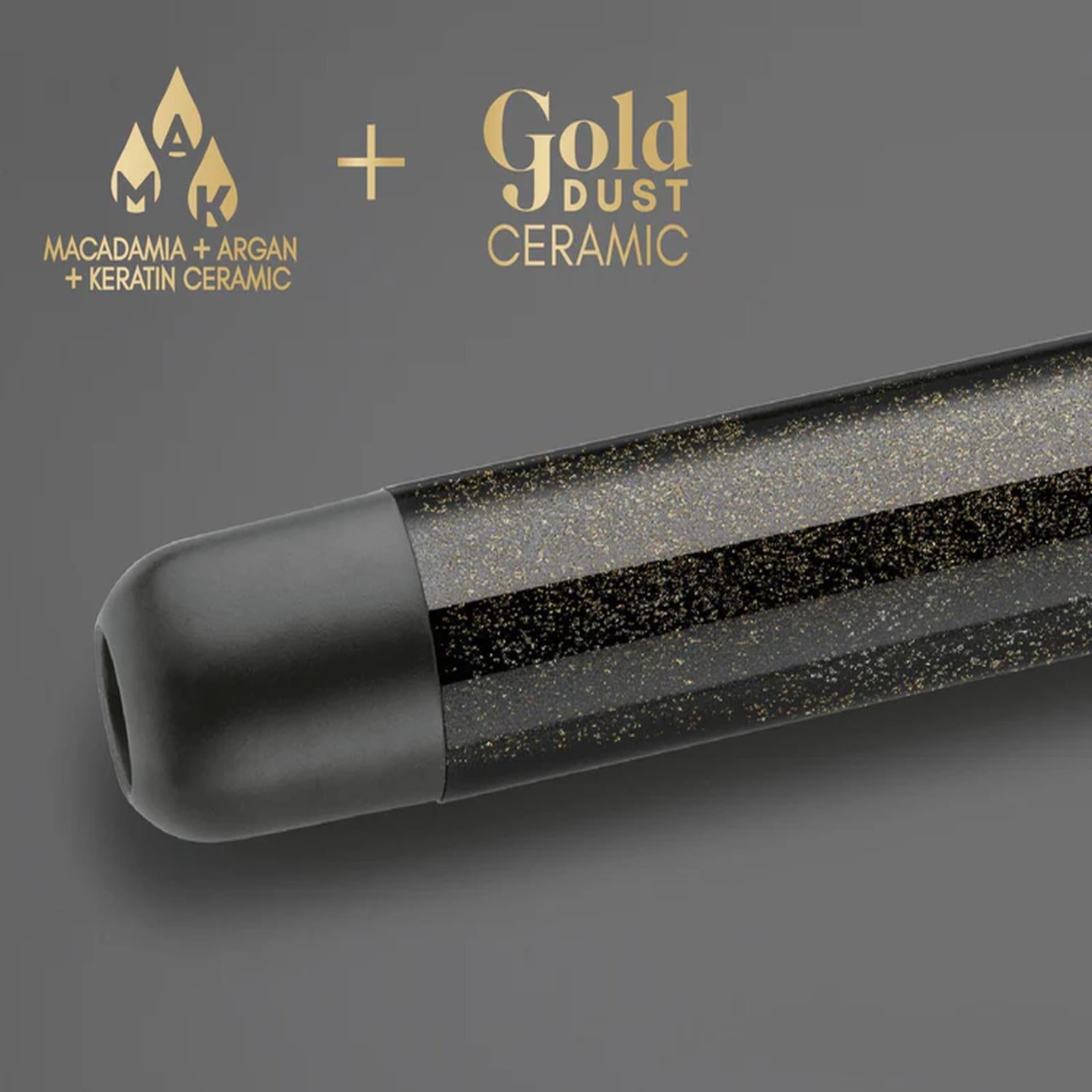 Diva Pro Precious Metals Gold Dust Multi Hair Wand Ceramic + MAK Barrel
