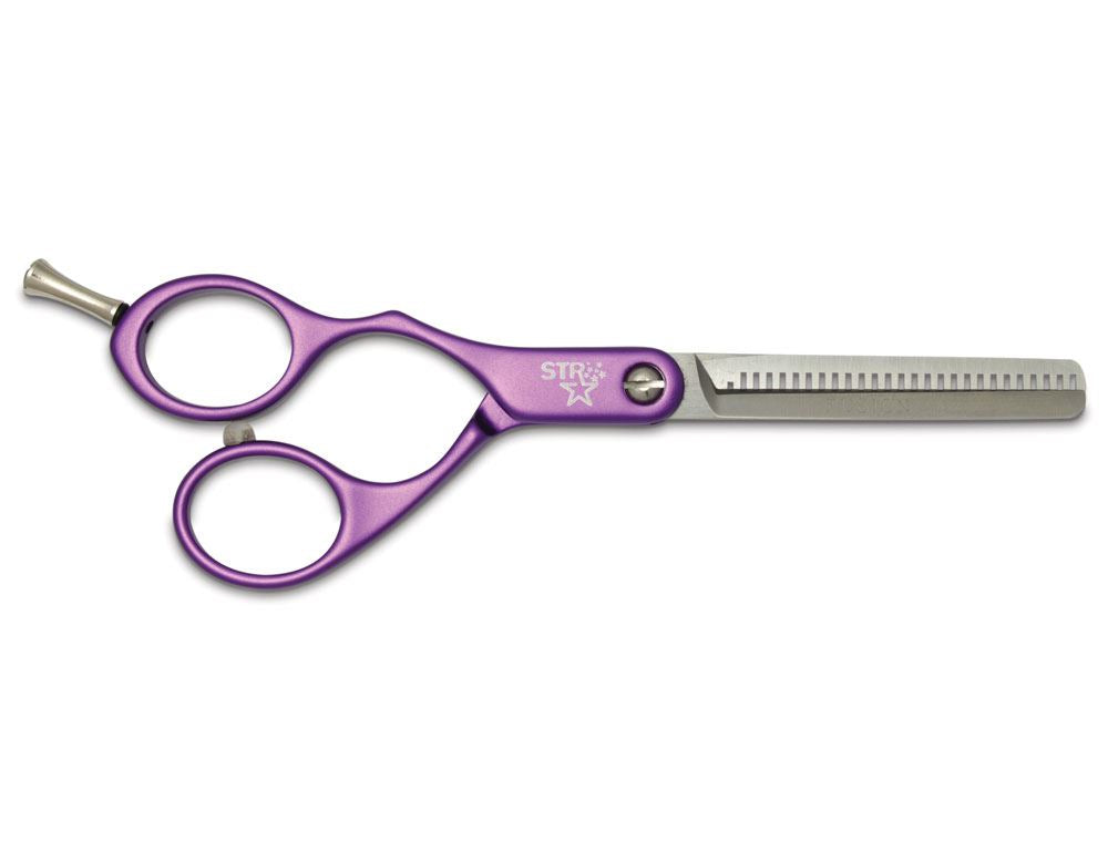 STR 5.5" Fusion Hairdressing Haircutting Leftie Scissors - Purple
