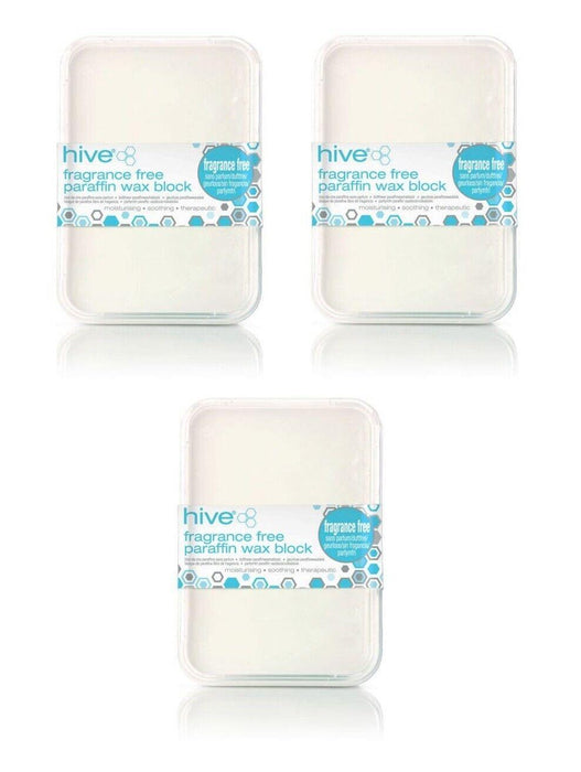 Hive Of Beauty 3 For 2 Waxing Fragrance Free Paraffin Wax Block - 450g