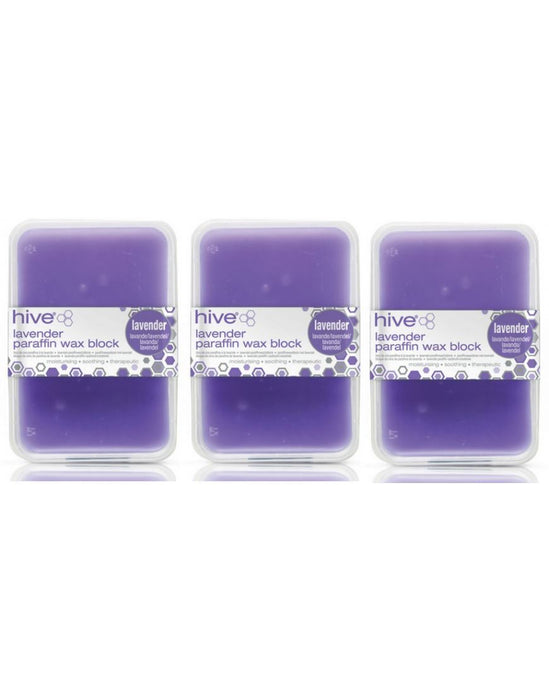 Hive Of Beauty 3 For 2 Waxing Lavender Paraffin Wax Block - 450g