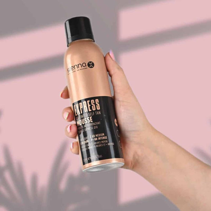 Sienna X Express Q10 Tinted Self Tan Mousse Absorbs Instantly