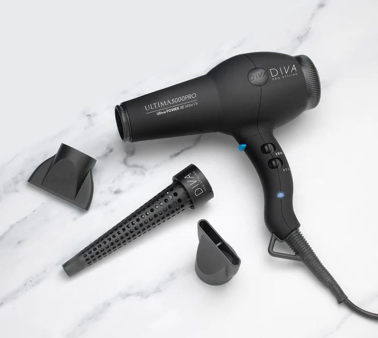 Diva Pro Ultima 5000 Pro Hair Dryer 2200W - Black