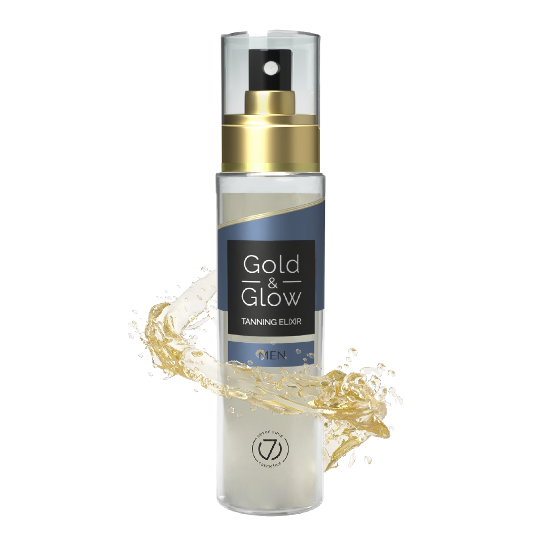 7suns Gold Glow Dry Tanning Oil For Men Rapid Tan Enhancer Bronzing Oil 100ml