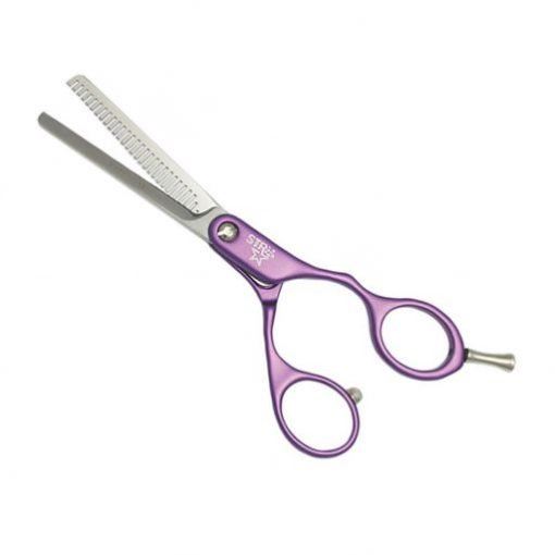 STR 5.5" Fusion Hairdressing Haircutting thinning Scissors - Purple