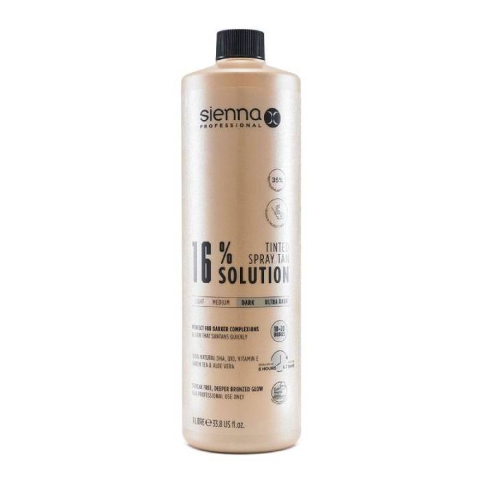 Sienna X Pro Tanning 16% Solution Streak Free Spray Tan Lotion 1 Litre