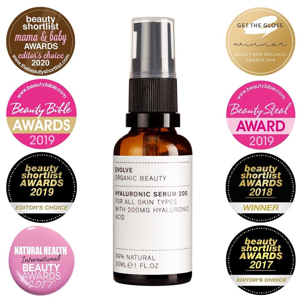 Evolve Beauty Organic Hyaluronic Serum Anti-Aging Wrinkles 30ml