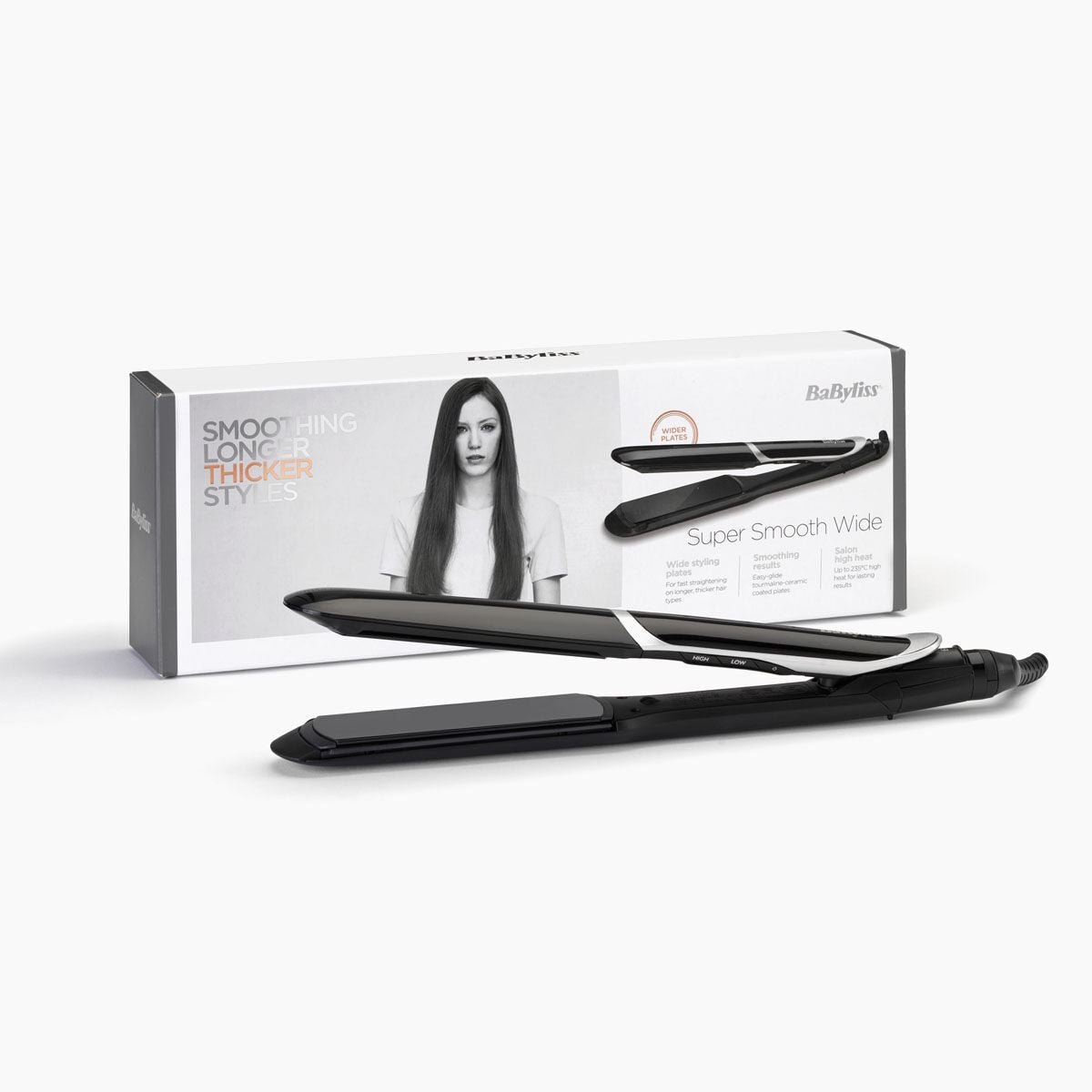 BaByliss Pro 2597U Wide Hair Straightener Ceramic Super Smooth