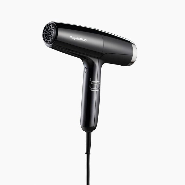 Sèche-cheveux numérique BaByliss Pro Falco 2000W, buse professionnelle à séchage rapide, noir/argent