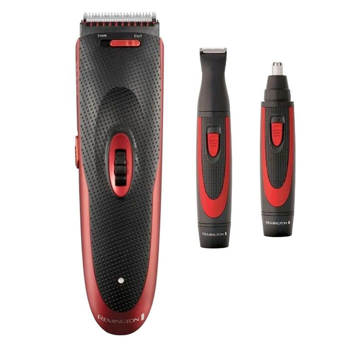 Remington HC905 The Works Hair Clipper And Trimmer Gift Pack - Red