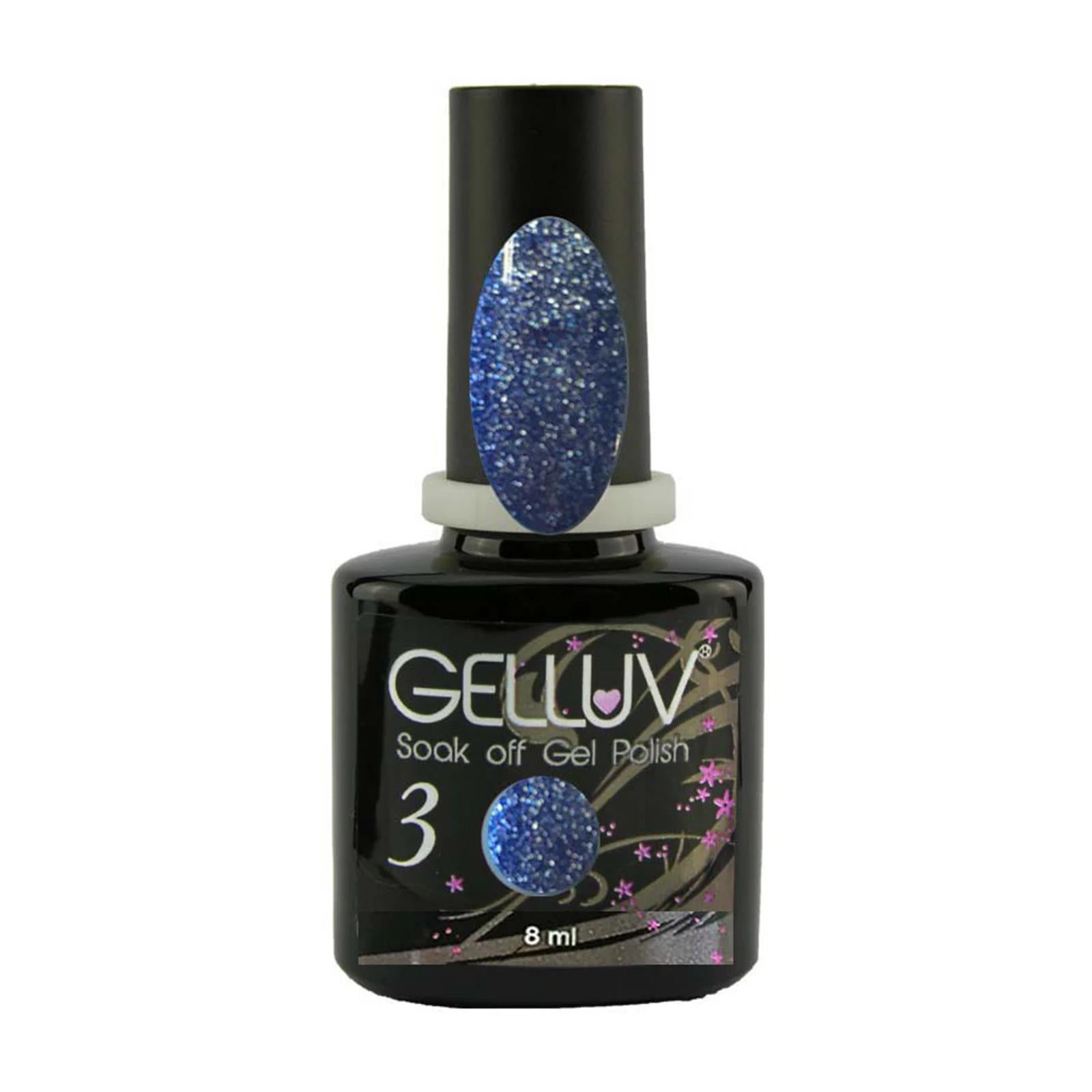 Gelluv Nail Polish Winter Rose Collection UV LED Soak Off Gel 8ml Blue Shimmer