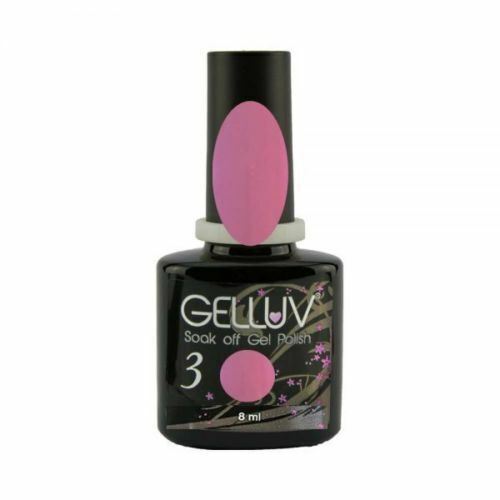 Gelluv Vernis à ongles Base Top Coat Soak Off UV LED Collection été 8 ml Rose Rose