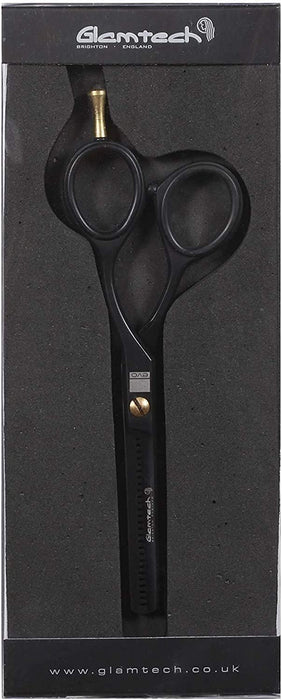 Glamtech Evo Steel/Black Scissors Barbers Stylists And Hairdressing