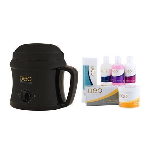 Deo 500cc Salon Waxing Wax Heater Starter Kit - Black