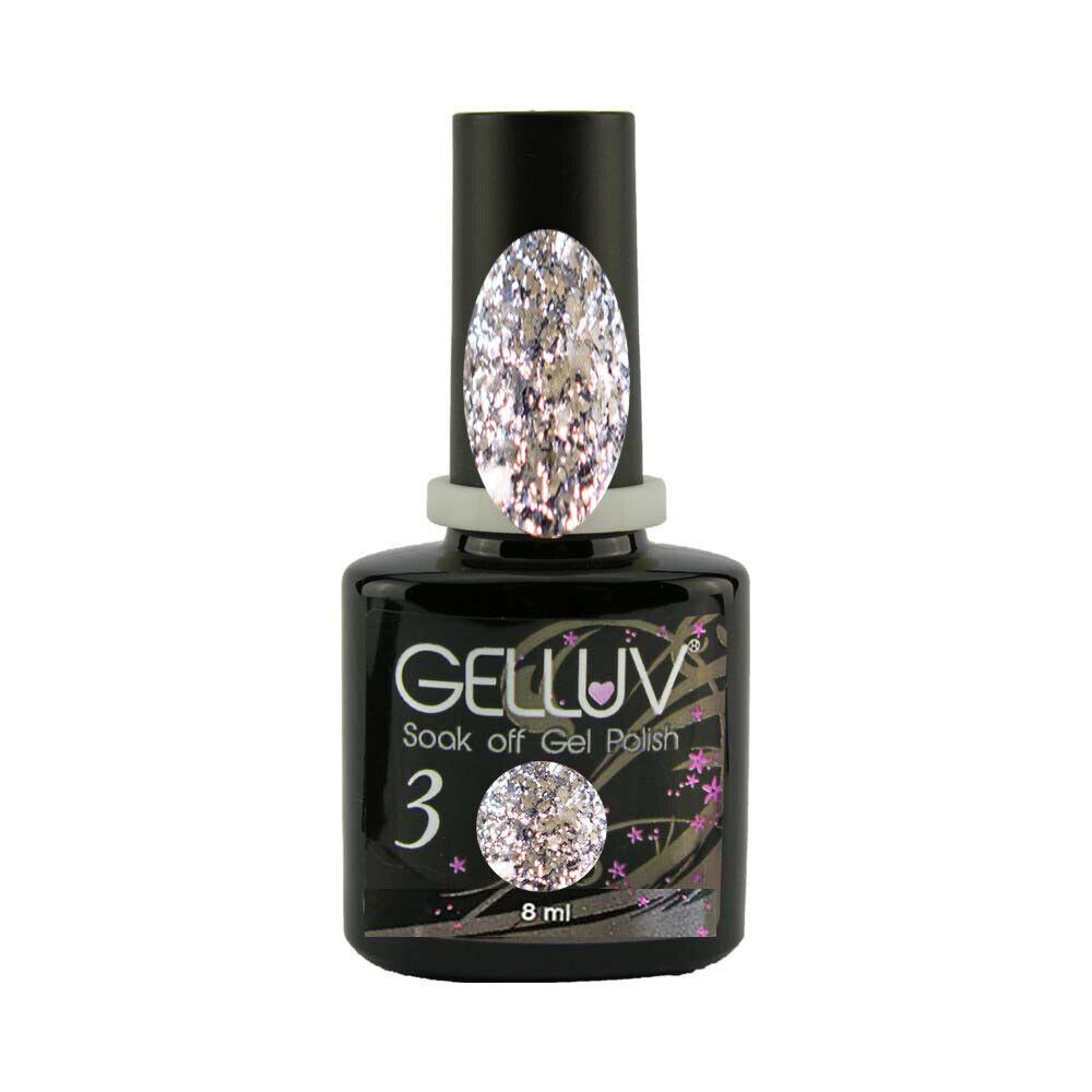 Gelluv Soak Off Gel Nail Polish All that Glitters Range - Tinsel Town