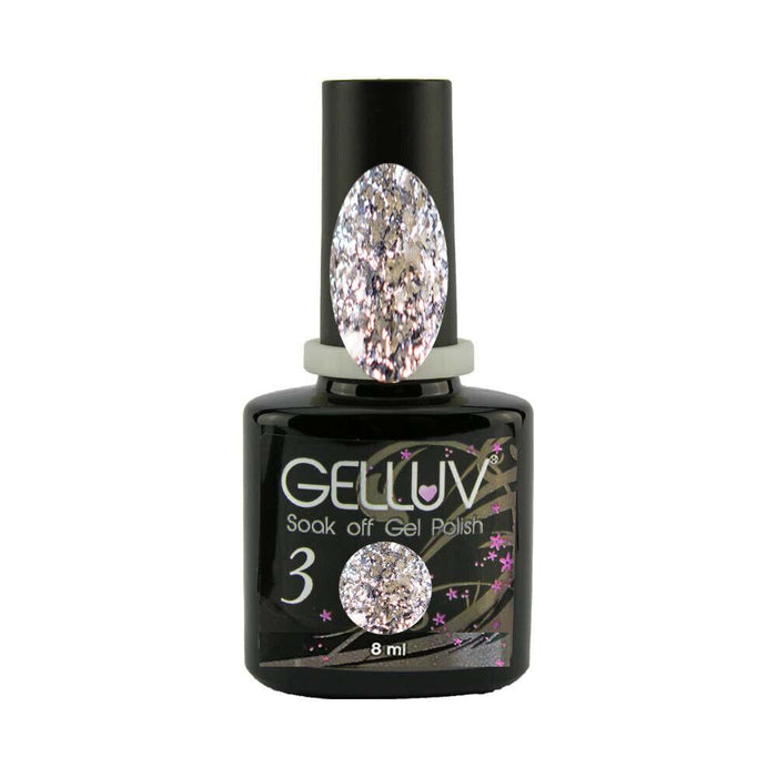 Gelluv Soak Off Vernis à ongles gel Gamme All That Glitters - Flacons de 8 ml