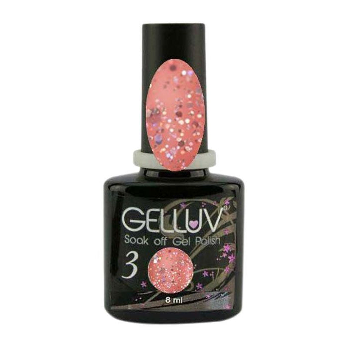 Gelluv Soak Off Gel Nail Polish All that Glitters Range - 8ml Bottles