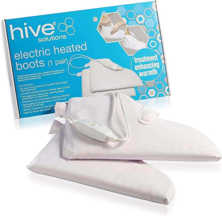 Hive of Beauty Electric Heated Pedicure Boots Paraffin Wax Treatments