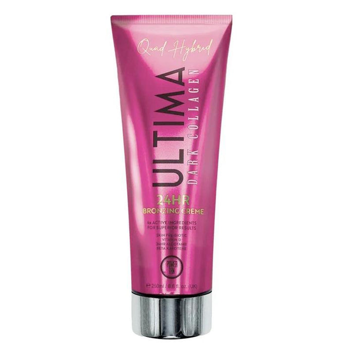 Power Tan Ultima Quad Hybrid Dark Collagen Tanning Lotion 24HR Bronzer