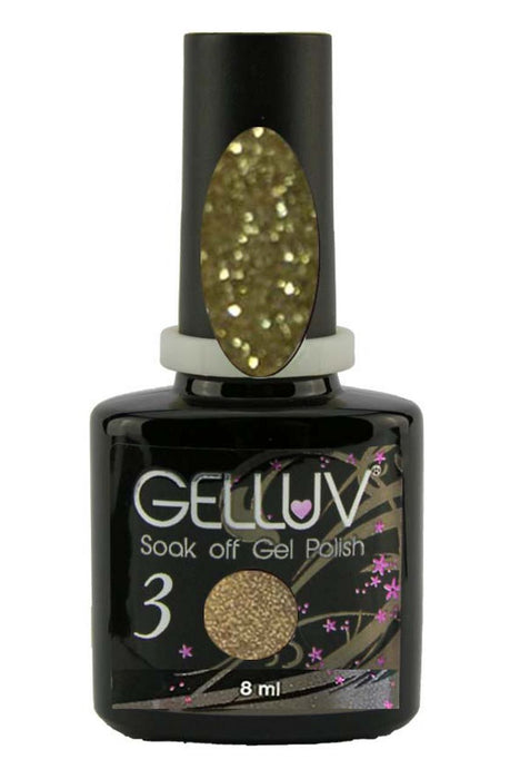 Gelluv Soak Off Gel Nail Polish Varnish - Golden Glow