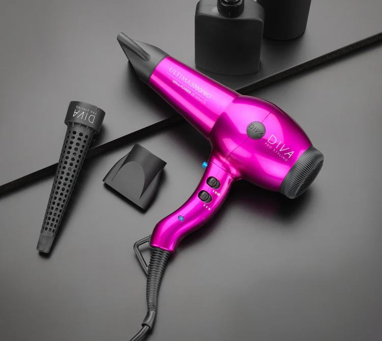 Diva Pro Ultima 5000 Pro Hair Dryer 2200W - Pink