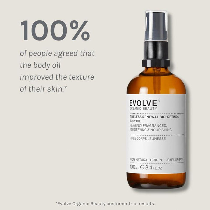 Evolve Beauty Organic Timeless Renewal Bio-Retinol Body Oil 100ml