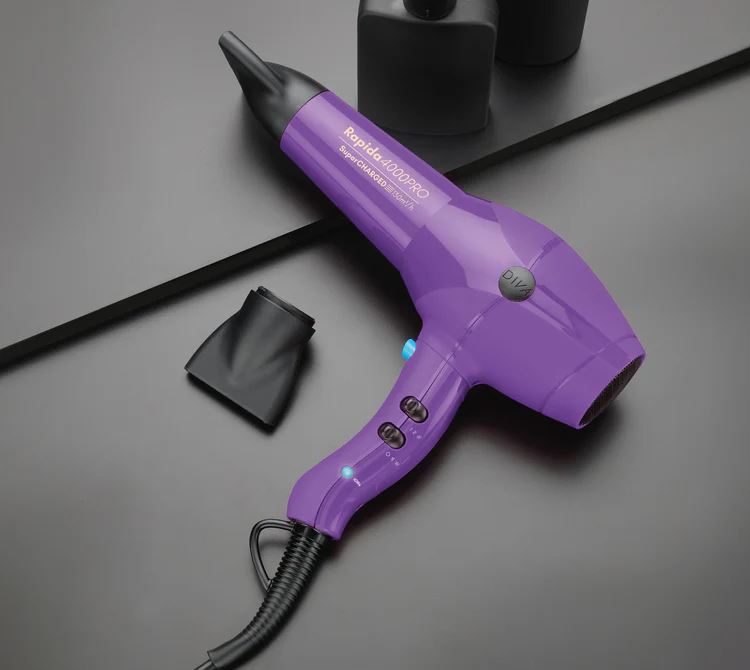 Diva Pro Rapida 4000 Hair Dryer AC Long Life Motor - Violet