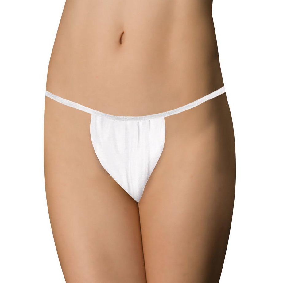 Deo Disposable White G Strings for Salon & Spa Pack of 50