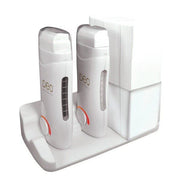 DEO 2 x 100g Chauffe-cartouche de cire à rouleau portable avec base en bande