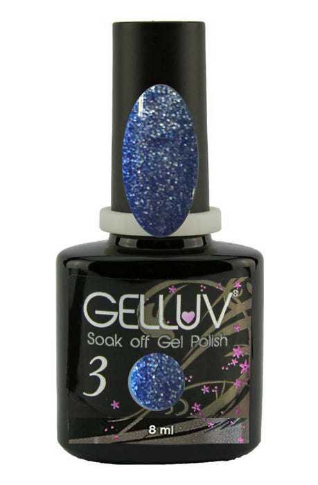 Gelluv Nail Polish Winter Rose Collection UV LED Soak Off Gel 8ml Blue Shimmer