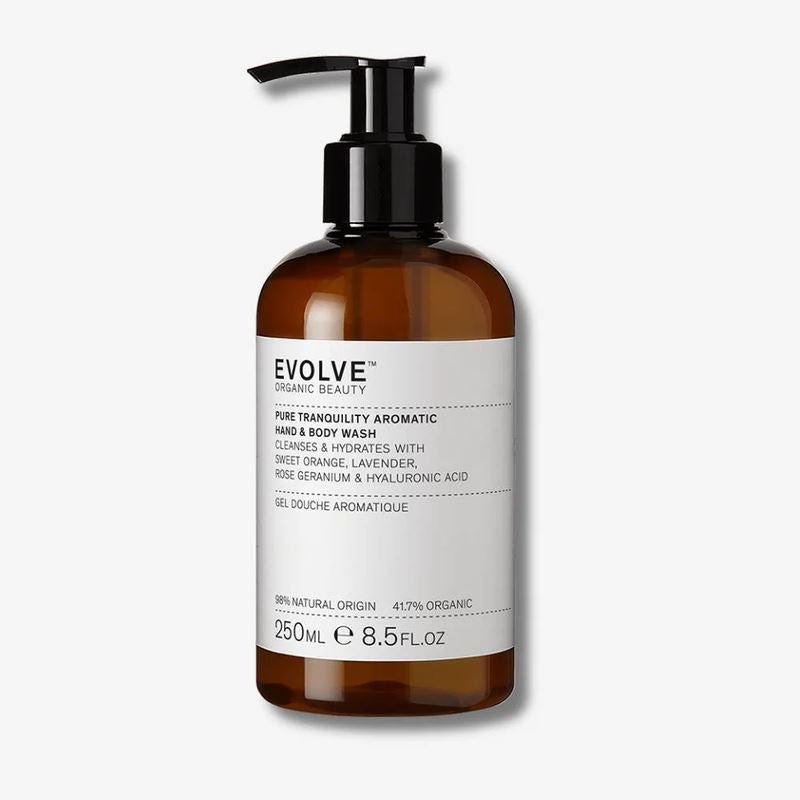 Evolve Beauty Organic Pure Tranquility Hand & Body Wash Cleanser 250ml